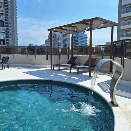 산토스 Lindo Flat No Edificio Cosmopolitan, Com Garagem E Piscina 아파트 외부 사진